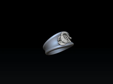 Zodiac Horoscope Scorpio Ring 3D print model 3D Print Model