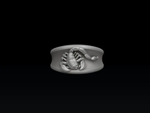 Zodiac Horoscope Scorpio Ring 3D print model 3D Print Model