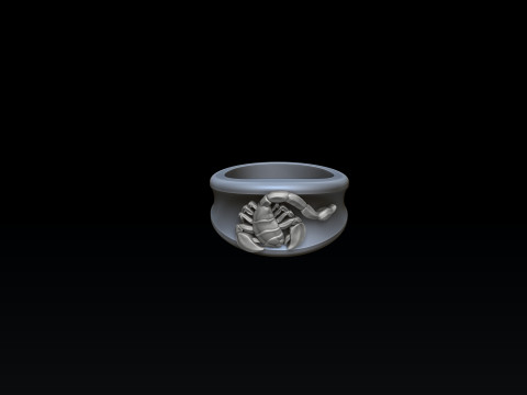 Zodiac Horoscope Scorpio Ring 3D print model 3Dプリントモデル