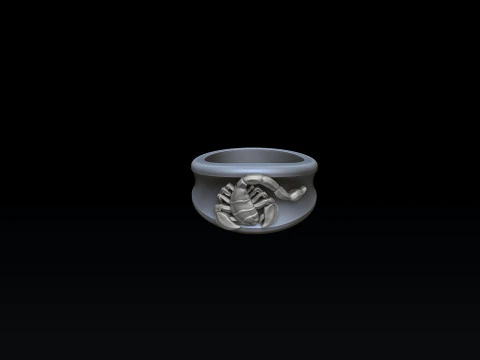 Zodiac Horoscope Scorpio Ring 3D print model 3D Print Model