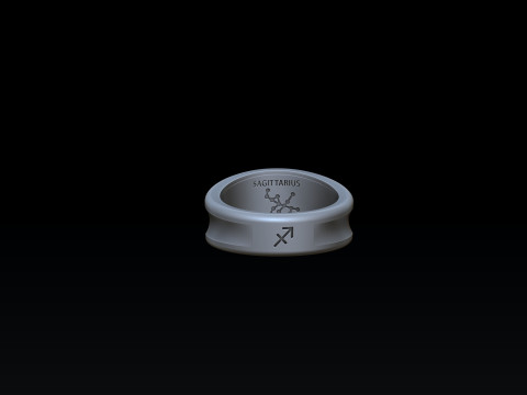 Zodiac Horoscope Scorpio Ring 3D print model 3Dプリントモデル