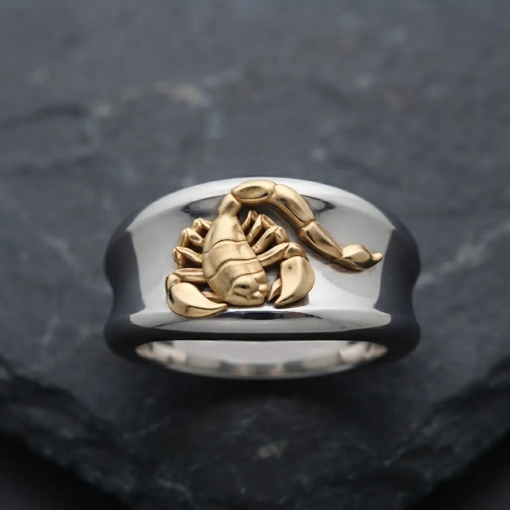 Zodiac Horoscope Scorpio Ring 3D print model 3D Print Model .c4d .max .obj .3ds .fbx .stl .blend 