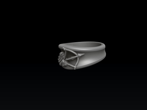 Zodiac Horoscope Sagittarius Ring 3D print model Modello di stampa 3D