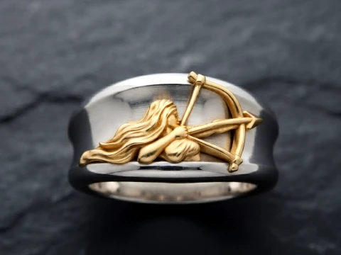 Zodiac Horoscope Sagittarius Ring 3D print model 3D Print Model