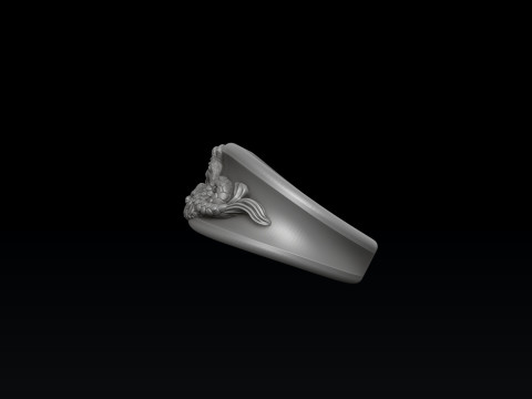 Zodiac Horoscope Capricorn Ring 3D print model 3Dプリントモデル