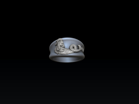 Zodiac Horoscope Capricorn Ring 3D print model 3Dプリントモデル