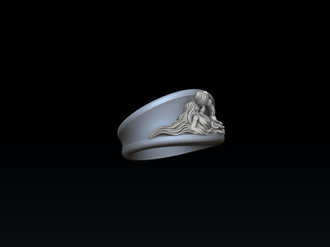 Zodiac Horoscope Aquarius Ring 3D print model 3Dプリントモデル