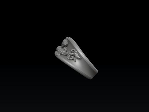 Zodiac Horoscope Pisces Ring 3D print model 3Dプリントモデル