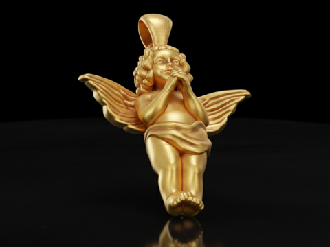 天使のペンダント無料 3D プリント モデル 3Dプリントモデル