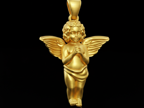 天使のペンダント無料 3D プリント モデル 3Dプリントモデル