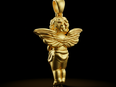 天使のペンダント無料 3D プリント モデル 3Dプリントモデル