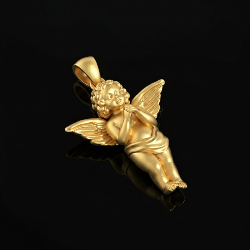 天使のペンダント無料 3D プリント モデル 3Dプリントモデル .c4d .max .obj .3ds .fbx .stl .blend