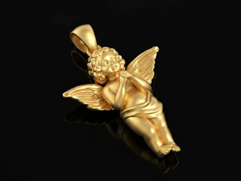 Ciondolo angelo Modello di stampa 3D gratuito Modello di stampa 3D