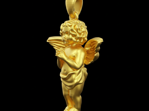天使のペンダント無料 3D プリント モデル 3Dプリントモデル