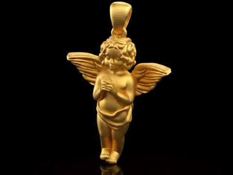 天使のペンダント無料 3D プリント モデル 3Dプリントモデル