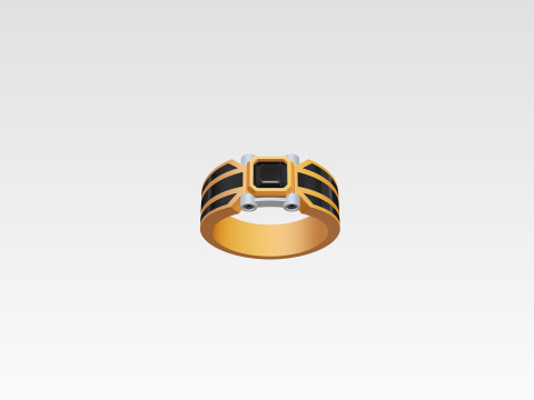 Jewellery man ring Free 3D print model 3Dプリントモデル