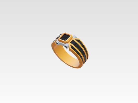 Jewellery man ring Free 3D print model 3Dプリントモデル