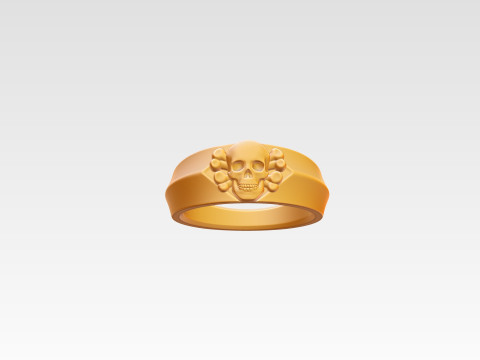 Skull Ring Free 3D print model 3Dプリントモデル
