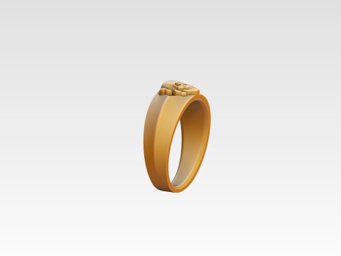 Skull Ring Free 3D print model 3D Baskı Modeli