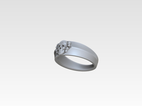 Skull Ring Free 3D print model 3D Baskı Modeli