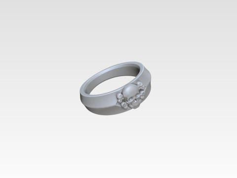 Skull Ring Free 3D print model 3D Baskı Modeli
