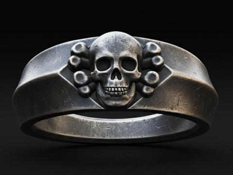 Bezpłatny model do druku 3D z pierścieniem czaszki Model do druku 3D