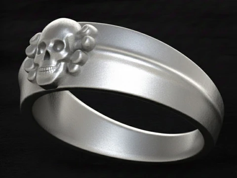 Skull Ring Free 3D print model 3D Print Model