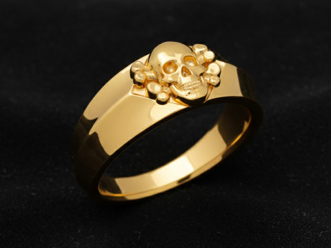 骷髅戒指免费 3D 打印模型 3D 打印模型