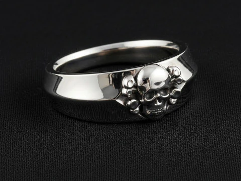 Skull Ring Free 3D print model 3D Print Model