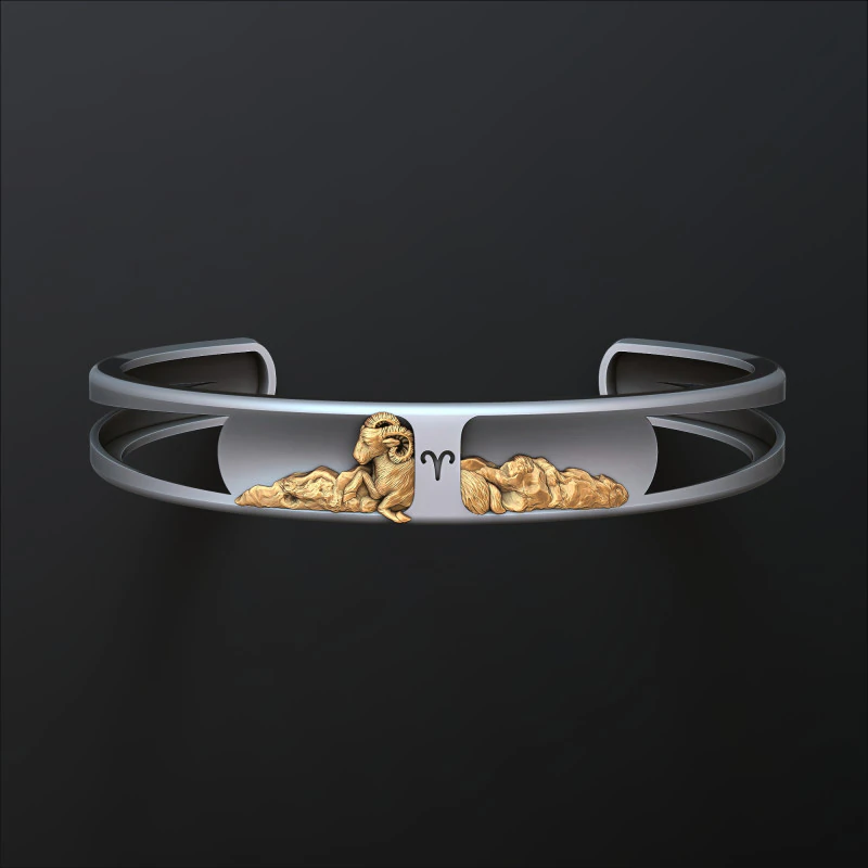 Bransoletka z horoskopem zodiaku Baran Model do druku 3D Model do druku 3D .c4d .max .obj .3ds .fbx .stl .blend 