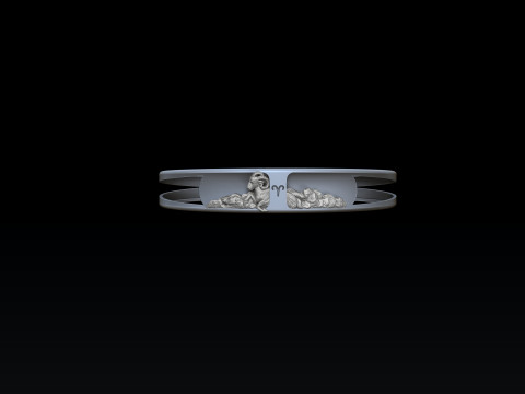 Zodiac Horoscope Aries Bracelet 3D print model 3Dプリントモデル