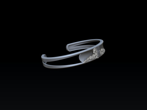 Zodiac Horoscope Aries Bracelet 3D print model 3Dプリントモデル