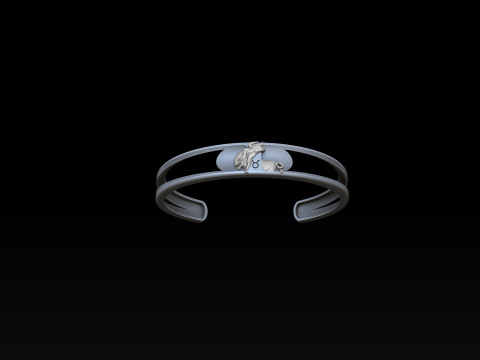 Zodiac Horoscope Taurus Bracelet 3D print model 3D 打印模型