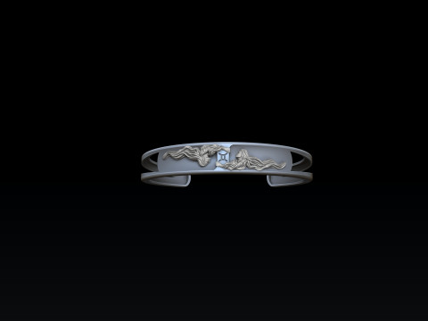 Zodiac Horoscope Gemini Bracelet 3D print model 3Dプリントモデル