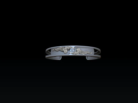 Zodiac Horoscope Gemini Bracelet 3D print model 3D Print Model