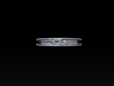 Zodiac Horoscope Gemini Bracelet 3D print model 3Dプリントモデル