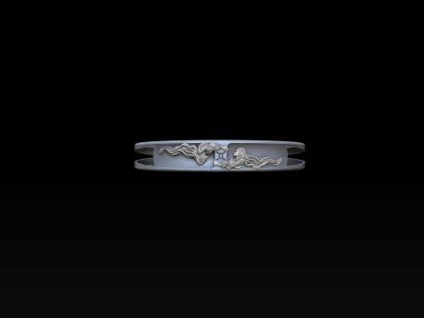 Zodiac Horoscope Gemini Bracelet 3D print model 3D Print Model