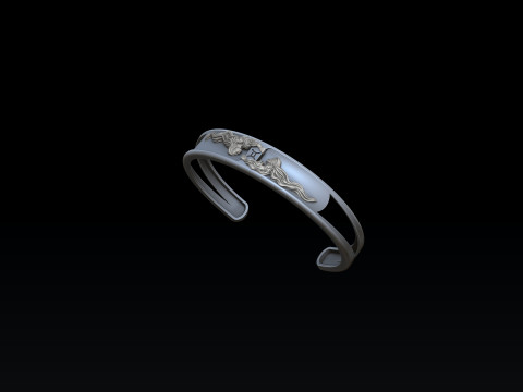 Zodiac Horoscope Gemini Bracelet 3D print model 3Dプリントモデル