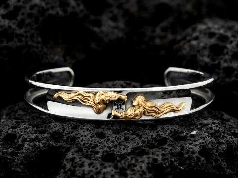 Model cetak 3D Gelang Zodiak Horoskop Gemini Model Cetak 3D