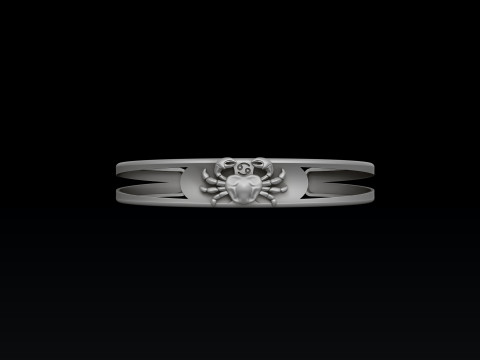 Zodiac Horoscope Cancer Bracelet 3D print model Model do druku 3D
