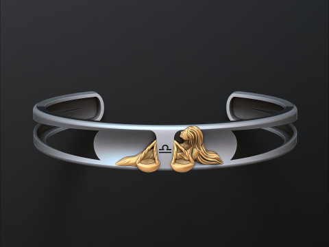Zodiac Horoscope Libra Bracelet 3D print model Modèles 3D en vedette