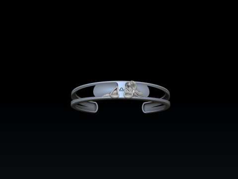 Zodiac Horoscope Libra Bracelet 3D print model 3D प्रिंट मॉडल