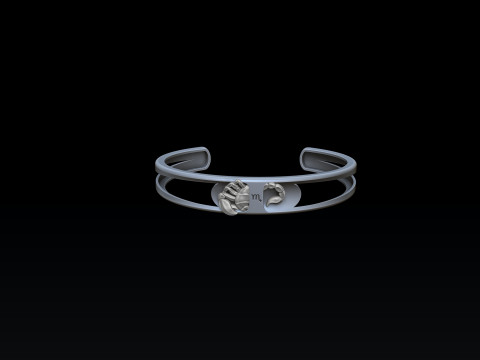 Zodiac Horoscope Scorpio Bracelet 3D print model 3D-Druckmodell
