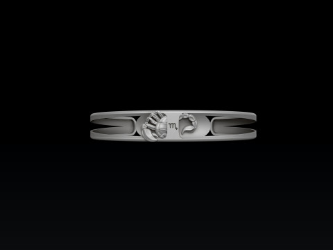 Zodiac Horoscope Scorpio Bracelet 3D print model 3D-Druckmodell