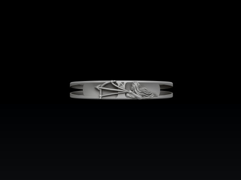 Zodiac Horoscope Sagittarius Bracelet 3D print model 3Dプリントモデル