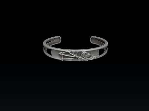 Zodiac Horoscope Sagittarius Bracelet 3D print model 3Dプリントモデル