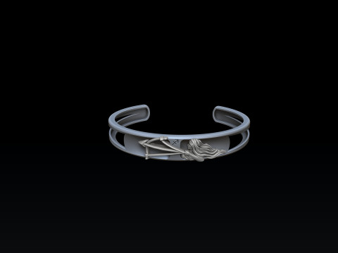 Zodiac Horoscope Sagittarius Bracelet 3D print model 3Dプリントモデル
