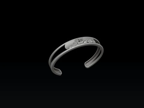 Zodiac Horoscope Aquarius Bracelet 3D print model 3D Print Model