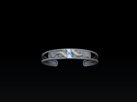 Zodiac Horoscope Pisces Bracelet 3D print model 3D Print Model