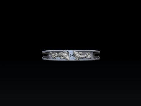 Zodiac Horoscope Pisces Bracelet 3D print model 3D Print Model